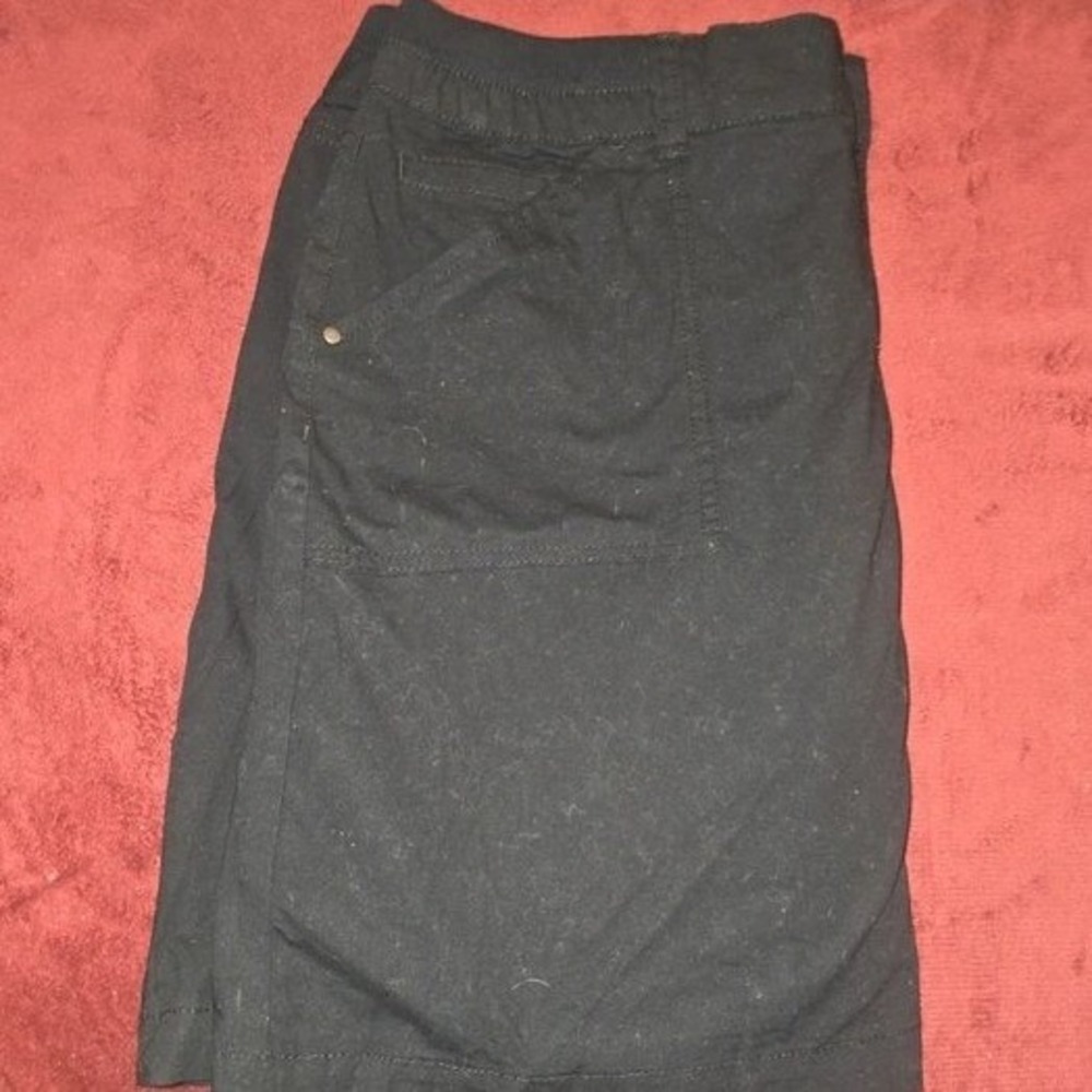 Croft & Barrow Skort Women Size 14 Black NEW Mid Rise Comfort Waist Cotton Blend